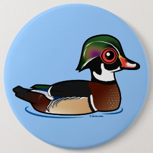 Wood Duck Ronde Button 6,0 Cm