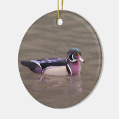 Wood Duck-sierplant Keramisch Ornament (Links)