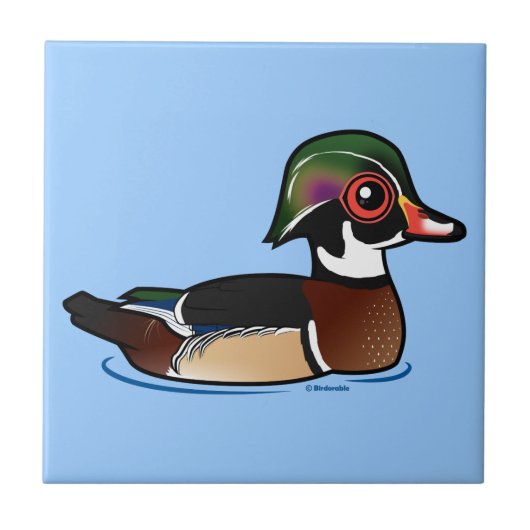 Wood Duck Tegeltje (Voorkant)