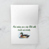 Wood Duck Verjaardag Kaart (Binnen)