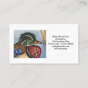 Wood Duck Visitekaartje Wildlife Bird Art
