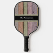 Wood Grain Customizable Family Name  Pickleball Paddle (Achterkant)