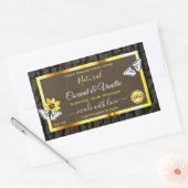 Wood Grain Dark Brown Gold Produit Étiquettes Ajou (Enveloppe)