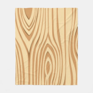 WOOD GRAIN PATTERN FLEECE DEKEN