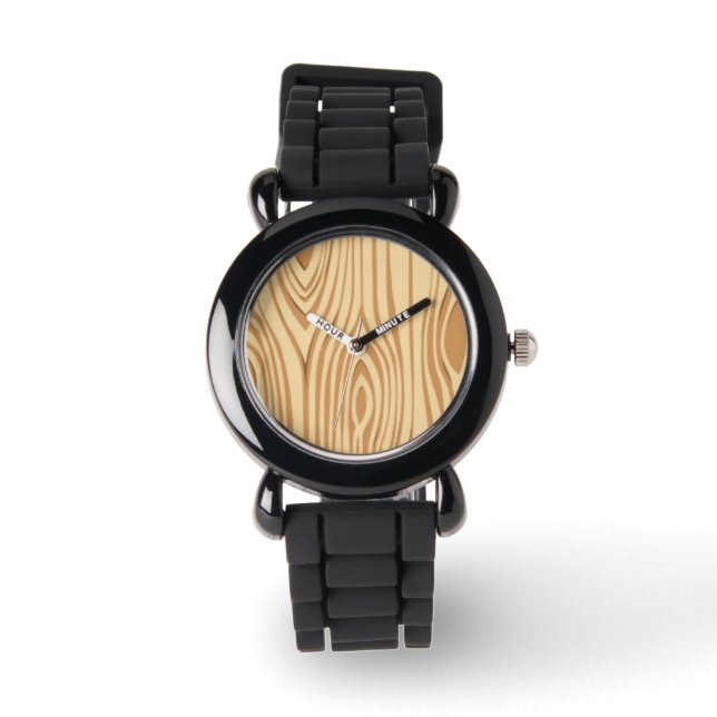 WOOD GRAIN PATTERN HORLOGE (Voorkant)
