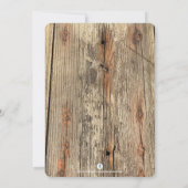 WOOD GRAIN PHOTO PLAYBILL ANNIVERSAIRE INVITATION (Dos)