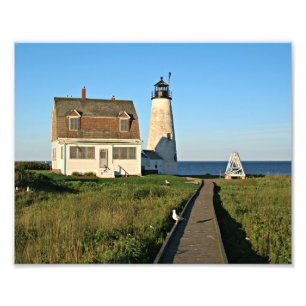 Wood Island Lighthouse Maine Foto Print Afdruk