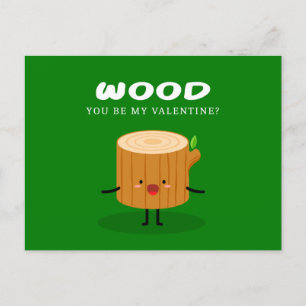 Wood, jij bent mijn Valentijn   Liefde Feestdagenkaart