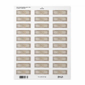 Wood Land Rustic Wedding Etiket (Full Sheet)