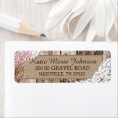 Wood Lavender en Lace Rustic Wedding Label (Insitu)