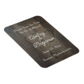 Wood-Look Save the Date Magnets Magneet (Rechterzijde)