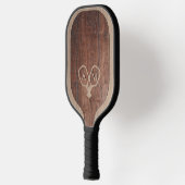 Wood Marquetry and Engraving Imitation - Custom Pickleball Paddle (Links)