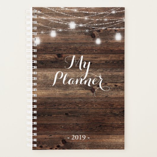Wood Mason Jar Wedding Planner (Voorkant)
