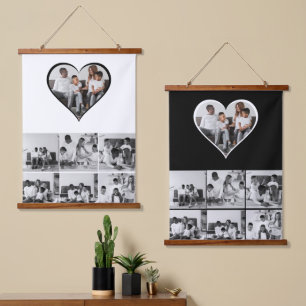 Wood met bovenzijde wandtapijt hangend wandkleed