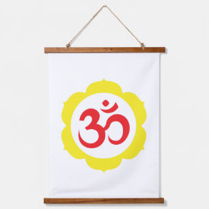 Wood met bovenzijde wandtapijt hangend wandkleed