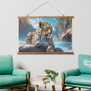 Wood met bovenzijde wandtapijt hangend wandkleed