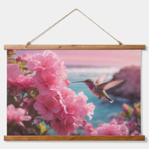 Wood met bovenzijde wandtapijt hangend wandkleed