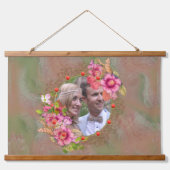 Wood met bovenzijde wandtapijt hangend wandkleed (Voorkant)