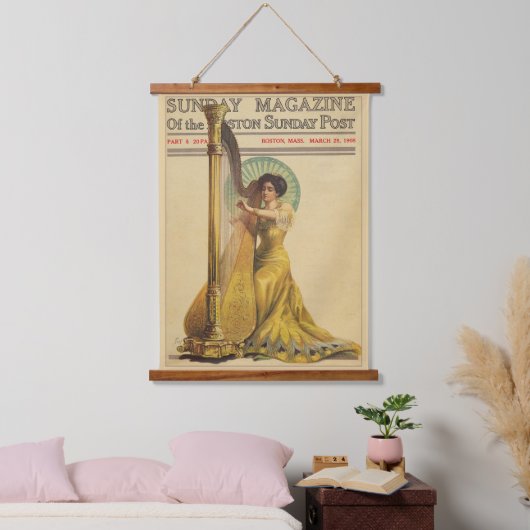 Wood met bovenzijde wandtapijt hangend wandkleed (Slaapkamer)