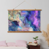 Wood met bovenzijde wandtapijt hangend wandkleed (Slaapkamer)