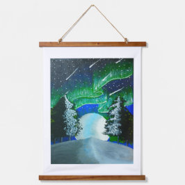 Wood met bovenzijde wandtapijt hangend wandkleed