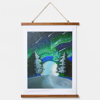 Wood met bovenzijde wandtapijt hangend wandkleed