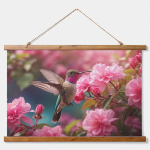 Wood met bovenzijde wandtapijt hangend wandkleed