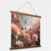 Wood met bovenzijde wandtapijt hangend wandkleed (Gebogen)