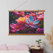 Wood met bovenzijde wandtapijt hangend wandkleed (Slaapkamer)