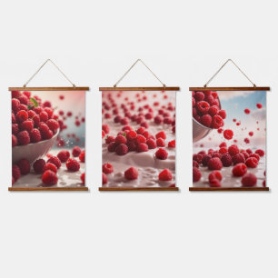 Wood met bovenzijde wandtapijt hangend wandkleed