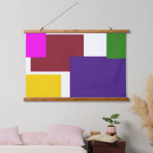 Wood met bovenzijde wandtapijt hangend wandkleed (Slaapkamer)