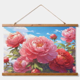 Wood met bovenzijde wandtapijt hangend wandkleed