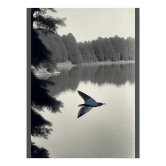 Wood met bovenzijde wandtapijt perfect poster