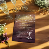 Wood met champagne kaart