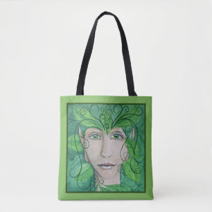Wood Nymph Bag met overdruk Draagtas