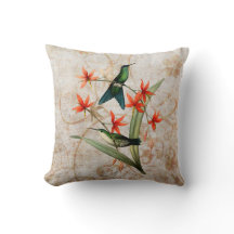 Wood Nymph Hummingbird  Grunge Sierkussen