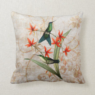 Wood Nymph Hummingbird  Grunge Sierkussen