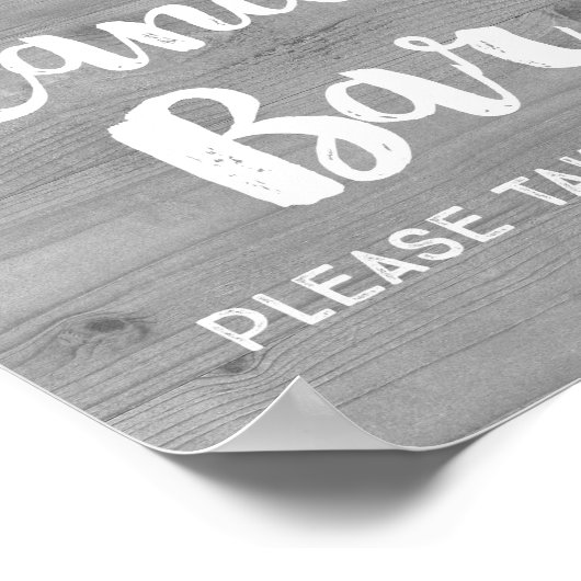 Wood Pattern Wreating Snoep Bar Poster (Hoek)