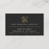 Wood QR Code Carpentry Carpenter Service Visitekaartje (Voorkant)