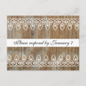Wood Rings RSVP-Briefkaart Uitnodiging Briefkaart (Voorkant)