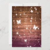 Wood Rustic Light Baby shower Kaart (Achterkant)