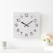 Wood Square Wall klok (Huis)