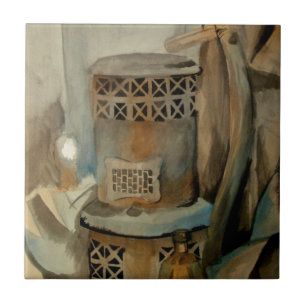 Wood Stove en Sythe Tegeltje