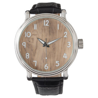 Wood Texture Wrist Watch – Natural Rustic Timepiec Horloge