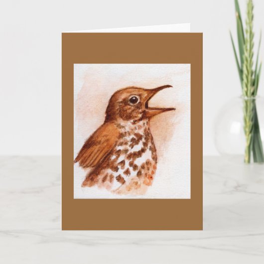 Wood Thrush - Bird Note Kaart (Voorkant)