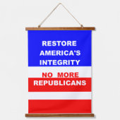 Wood Topped Wall Tapestry Hangend Wandkleed (Voorkant)