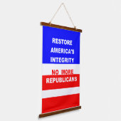 Wood Topped Wall Tapestry Hangend Wandkleed (Gebogen)