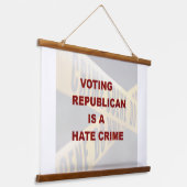 Wood Topped Wall Tapestry Hangend Wandkleed (Gebogen)