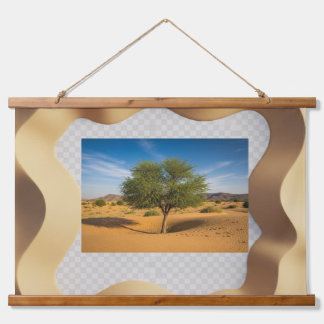 Wood Topped Wall Tapestry Hangend Wandkleed