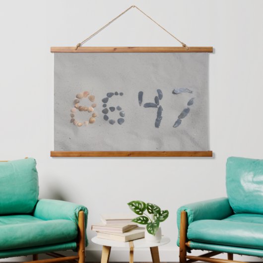 Wood Topped Wall Tapestry Hangend Wandkleed (Woonkamer)